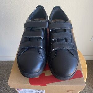 Rally Quick Stick Fastening Leather Sneakers